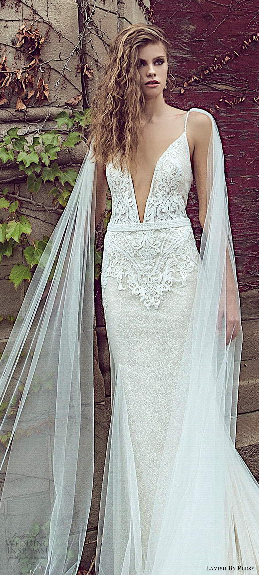 lavish by persy fall 2020 bridal sleeveless thin straps plunging neckline embellished bodice fit flare sheath wedding dress chapel train (3) lv lavish by persy fall 2020 bridal sleeveless thin straps plunging neckline embellished bodice fit flare sheath wedding dress chapel train (3) lv