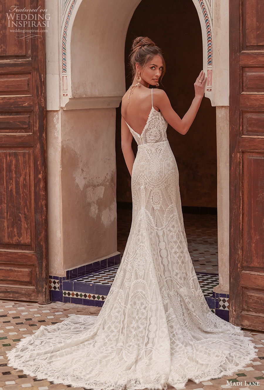 madi lane fall 2020 bridal sleeveless spaghetti strap deep sweetheart neckline full embellishment slit skirt elegant sheath wedding dress v back chapel train (21) bv madi lane fall 2020 bridal sleeveless spaghetti strap deep sweetheart neckline full embellishment slit skirt elegant sheath wedding dress v back chapel train (21) bv