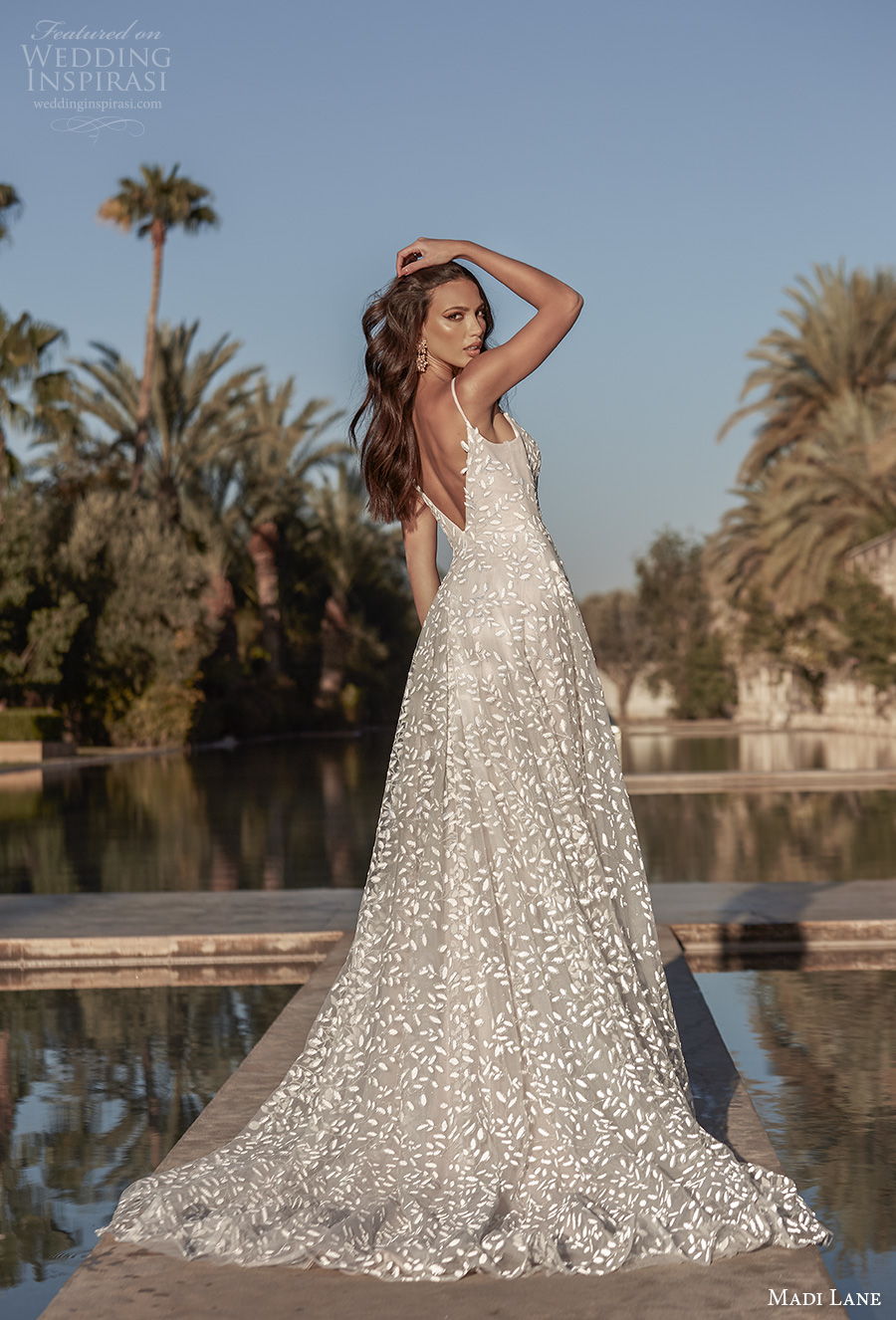 madi lane fall 2020 bridal sleeveless spaghetti strap deepl sweetheart neckline full embellishment romantic a  line wedding dress backless v back medium train (19) bv