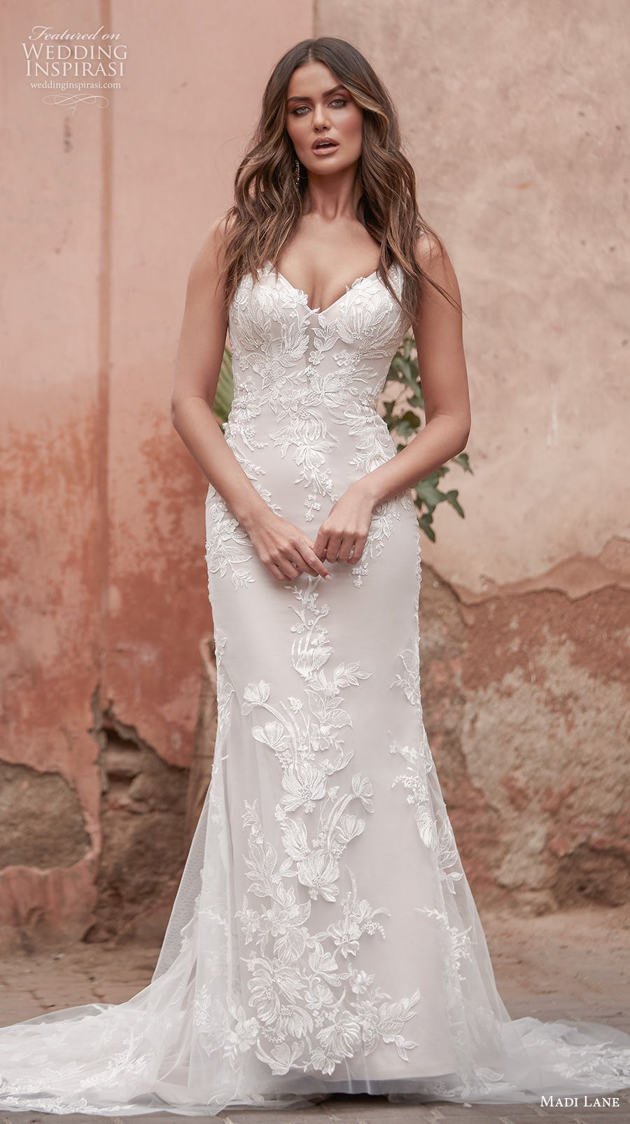 madi lane fall 2020 bridal sleeveless with strap v neckline full embellishment elegant fit and flare wedding dress backless scoop back medium train (12) mv madi lane fall 2020 bridal sleeveless with strap v neckline full embellishment elegant fit and flare wedding dress backless scoop back medium train (12) mv