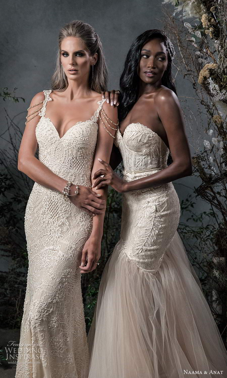 naama anat fall 2020 bridal strapless sweetheart neckline fully embellished fit flare mermaid wedding dress chapel train blush (11) mv naama anat fall 2020 bridal strapless sweetheart neckline fully embellished fit flare mermaid wedding dress chapel train blush (11) mv