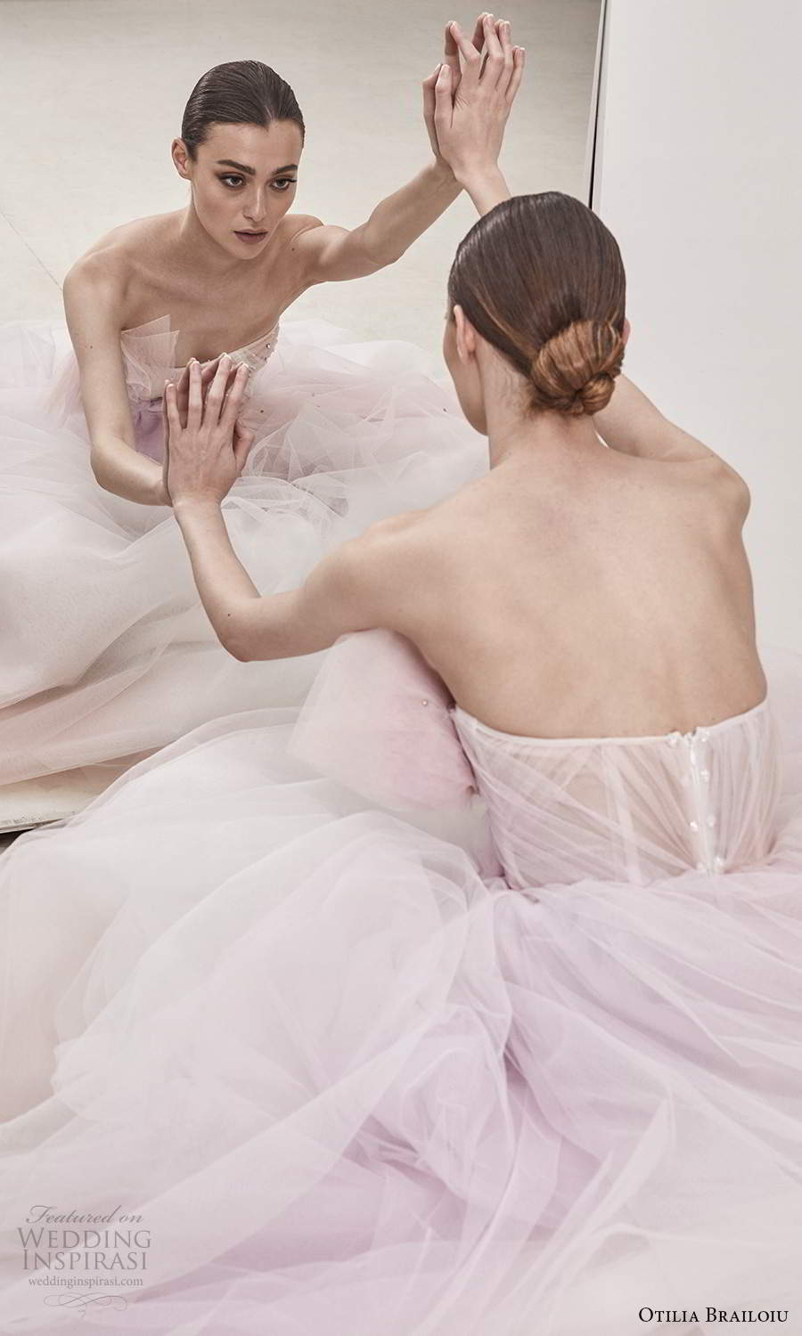 otilia brailoiu spring 2020 bridal strapless semi sweetheart neckline ruched bodice a line ball gown wedding dress blush color chapel train (9) zbv otilia brailoiu spring 2020 bridal strapless semi sweetheart neckline ruched bodice a line ball gown wedding dress blush color chapel train (9) zbv