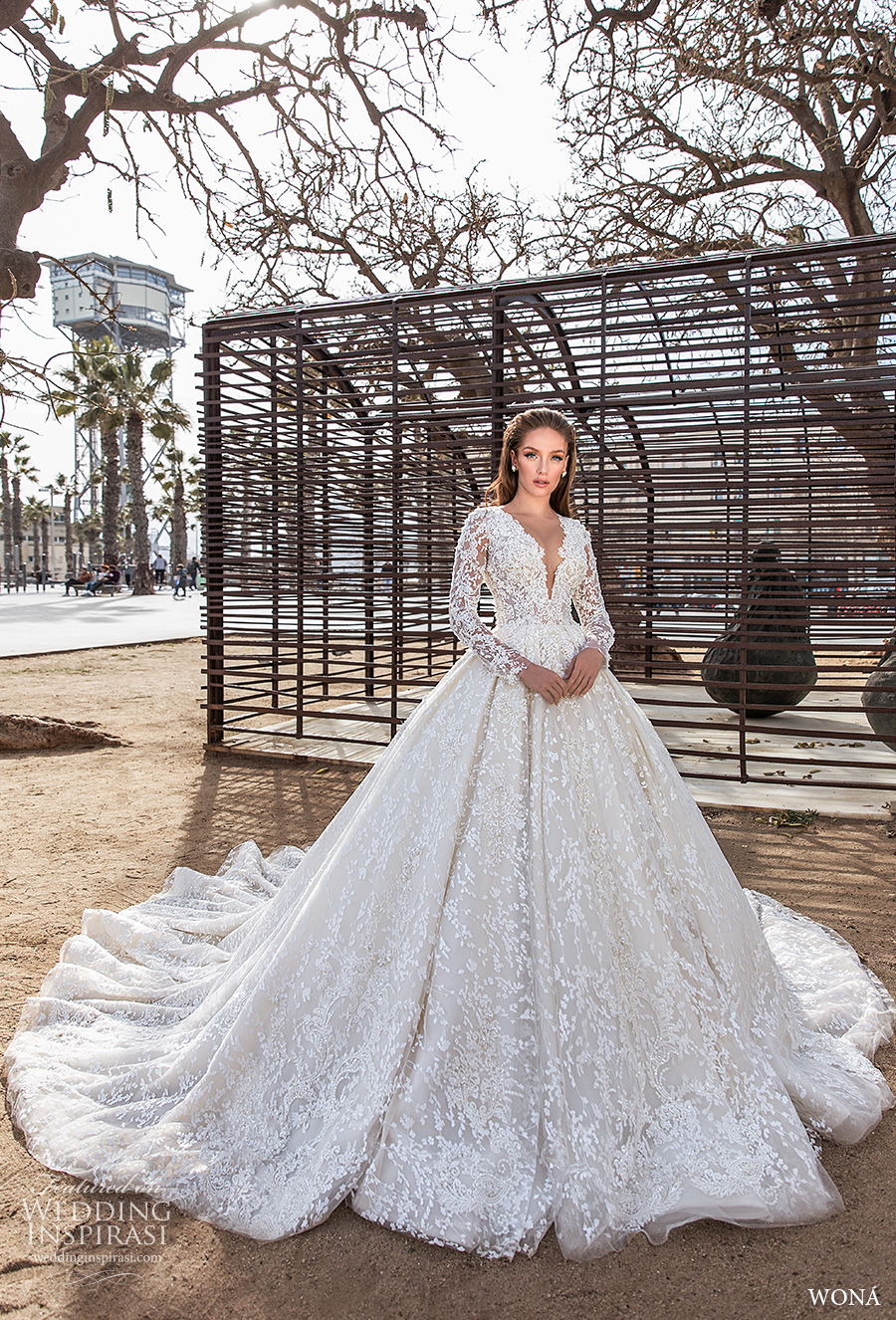 wona 2020 diva bridal long sleeves deep v neck full embellishment princess a line wedding dress royal train (12) mv wona 2020 diva bridal long sleeves deep v neck full embellishment princess a line wedding dress royal train (12) mv