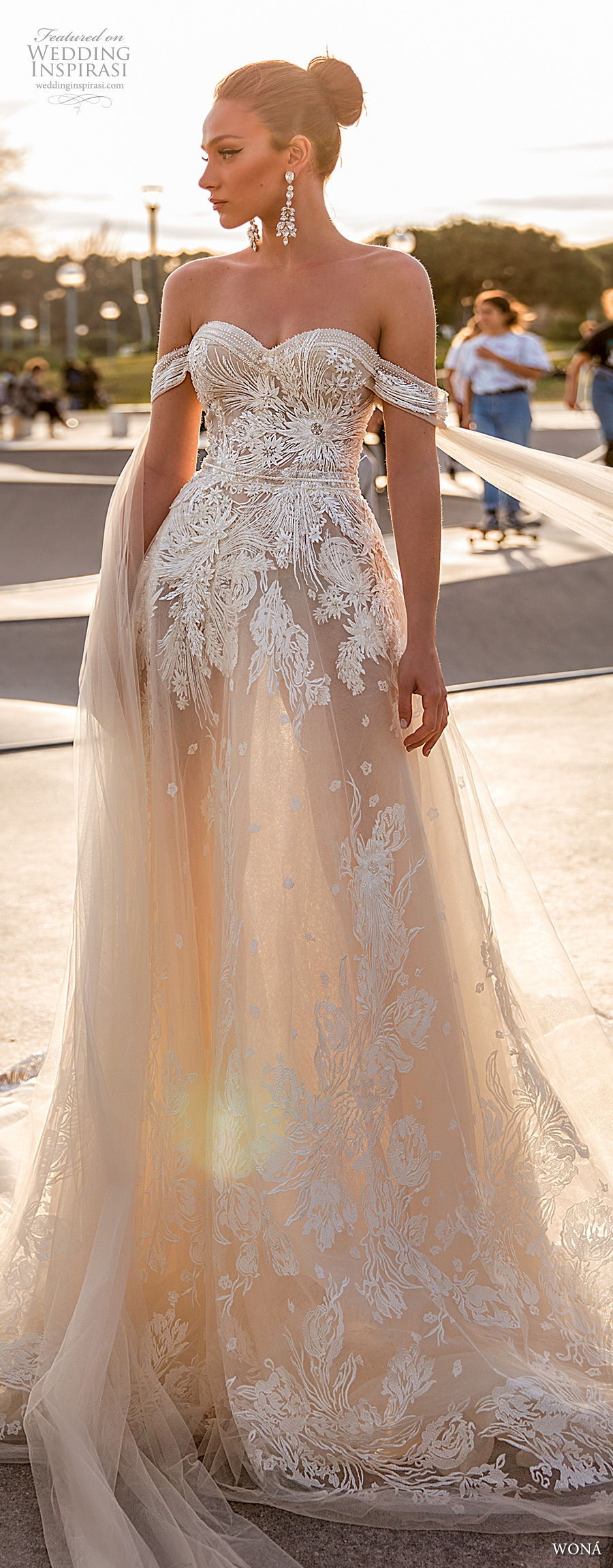 wona 2020 diva bridal off the shoulder sweetheart neckline full embellishment romantic a line wedding dress mid back chapel train (2) lv wona 2020 diva bridal off the shoulder sweetheart neckline full embellishment romantic a line wedding dress mid back chapel train (2) lv