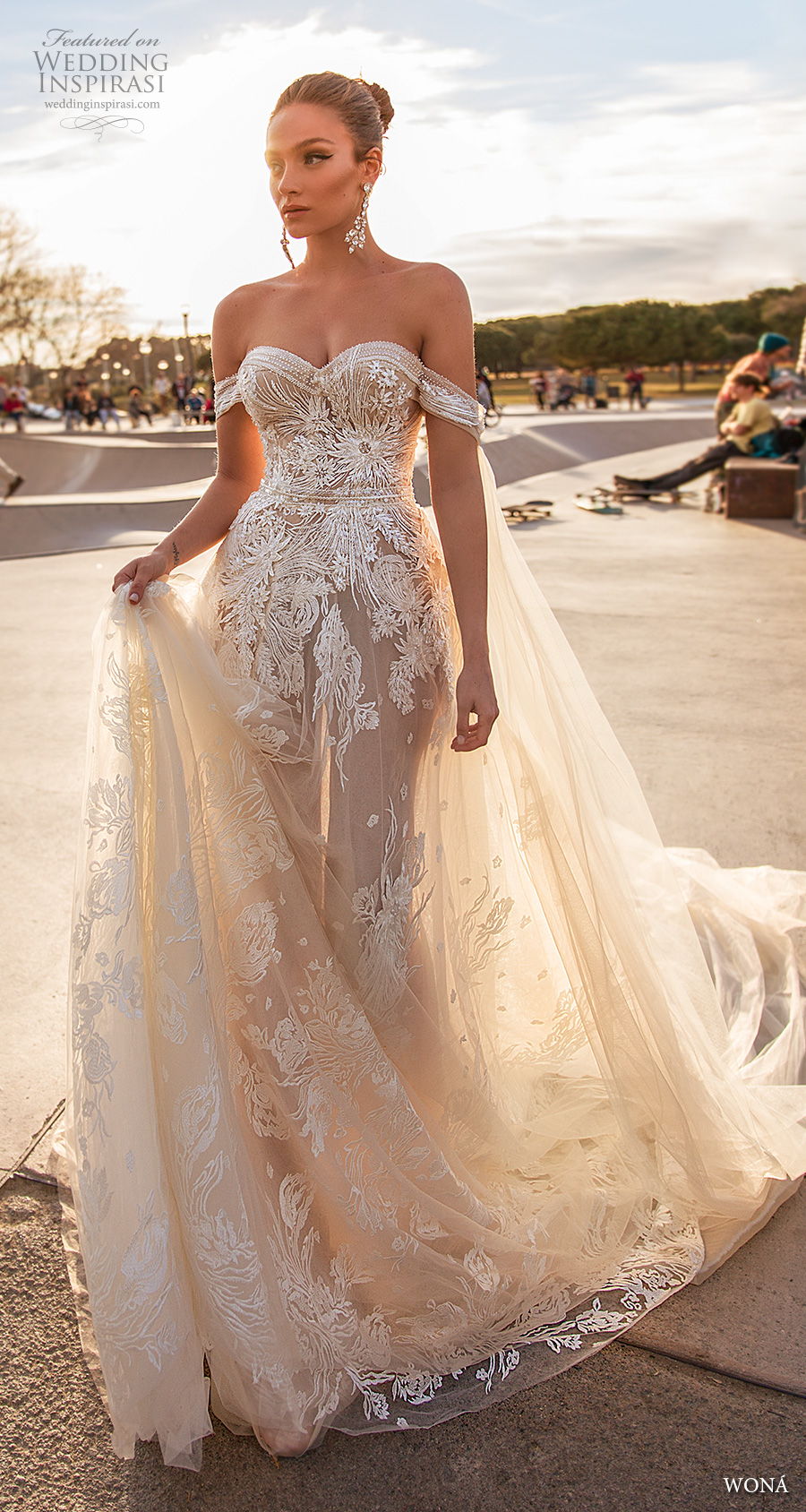 wona 2020 diva bridal off the shoulder sweetheart neckline full embellishment romantic a line wedding dress mid back chapel train (2) mv wona 2020 diva bridal off the shoulder sweetheart neckline full embellishment romantic a line wedding dress mid back chapel train (2) mv
