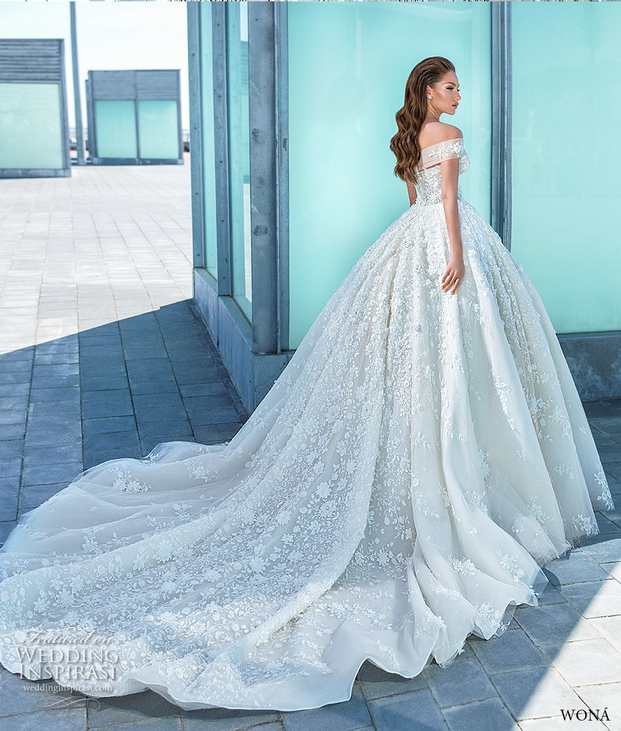 wona 2020 diva bridal off the shoulder v neck heavily embellished bodice romantic ball gown a line wedding dress mid back royal train (18) bv wona 2020 diva bridal off the shoulder v neck heavily embellished bodice romantic ball gown a line wedding dress mid back royal train (18) bv