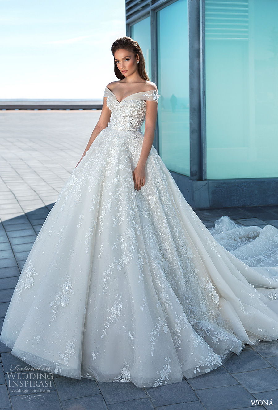 wona 2020 diva bridal off the shoulder v neck heavily embellished bodice romantic ball gown a line wedding dress mid back royal train (18) mv wona 2020 diva bridal off the shoulder v neck heavily embellished bodice romantic ball gown a line wedding dress mid back royal train (18) mv