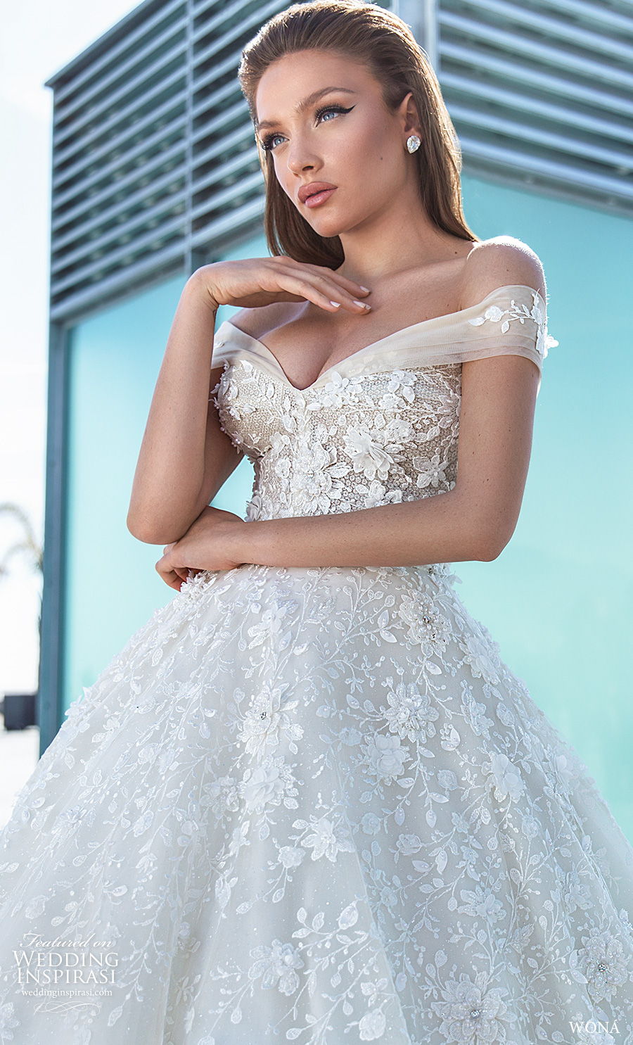 wona 2020 diva bridal off the shoulder v neck heavily embellished bodice romantic ball gown a line wedding dress mid back royal train (18) zv wona 2020 diva bridal off the shoulder v neck heavily embellished bodice romantic ball gown a line wedding dress mid back royal train (18) zv