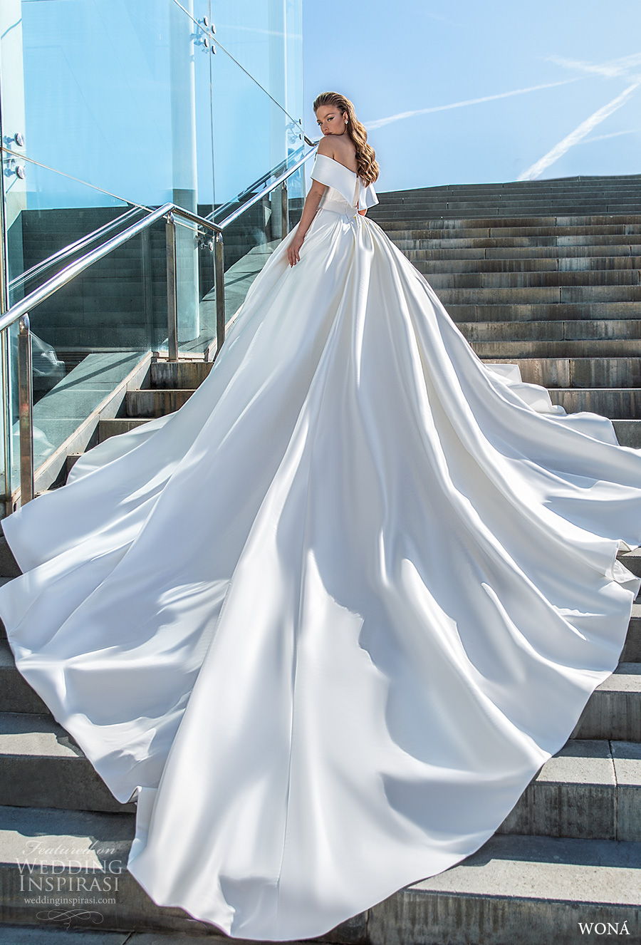 wona 2020 diva bridal off the shoulder v neck simple minimalist princess ball gown a line wedding dress mid back royal train (16) bv wona 2020 diva bridal off the shoulder v neck simple minimalist princess ball gown a line wedding dress mid back royal train (16) bv