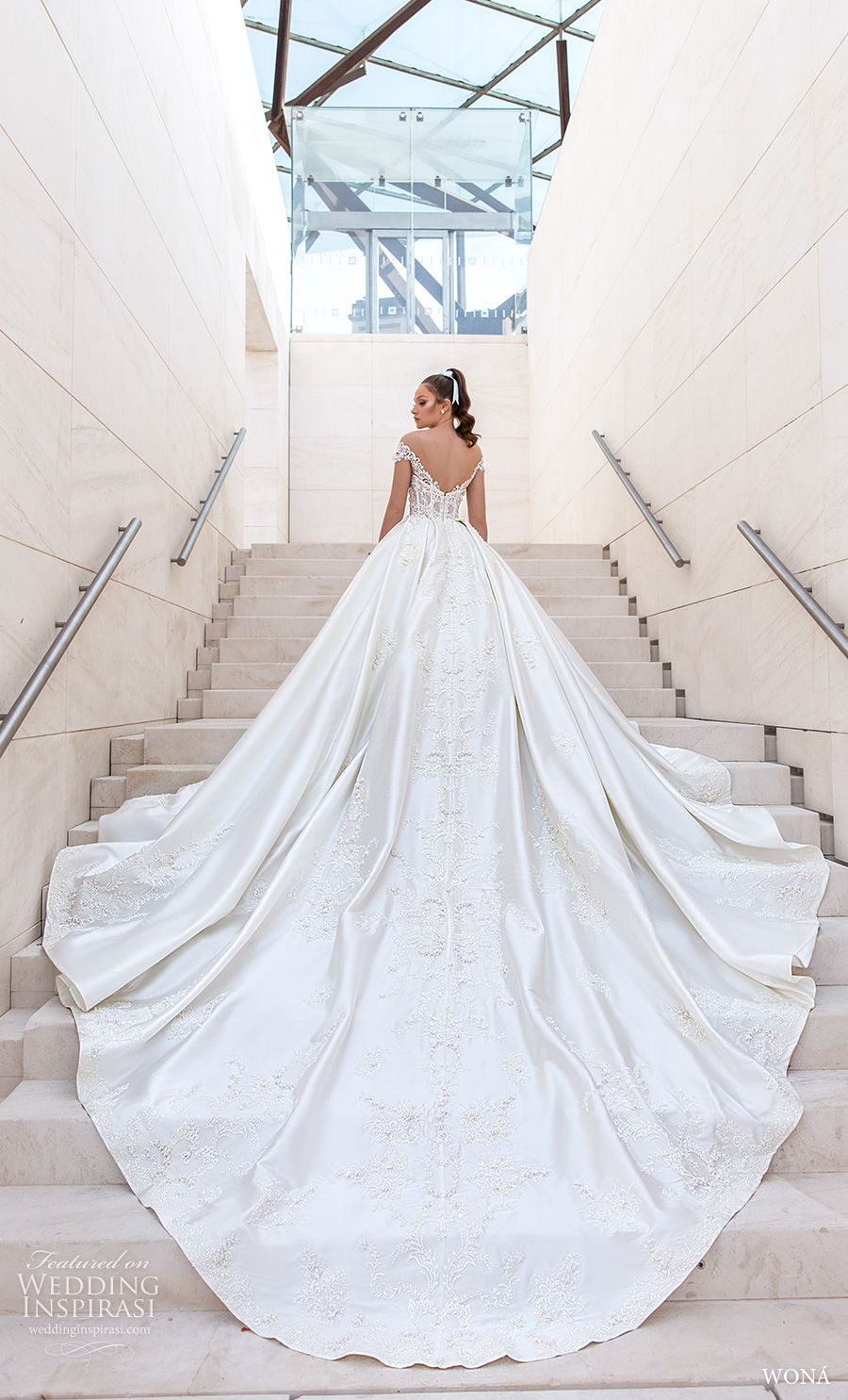 wona 2020 diva bridal short sleeves sweetheart neckline heavily embellished bodice princess ball gown wedding dress v back royal train (13) bv wona 2020 diva bridal short sleeves sweetheart neckline heavily embellished bodice princess ball gown wedding dress v back royal train (13) bv