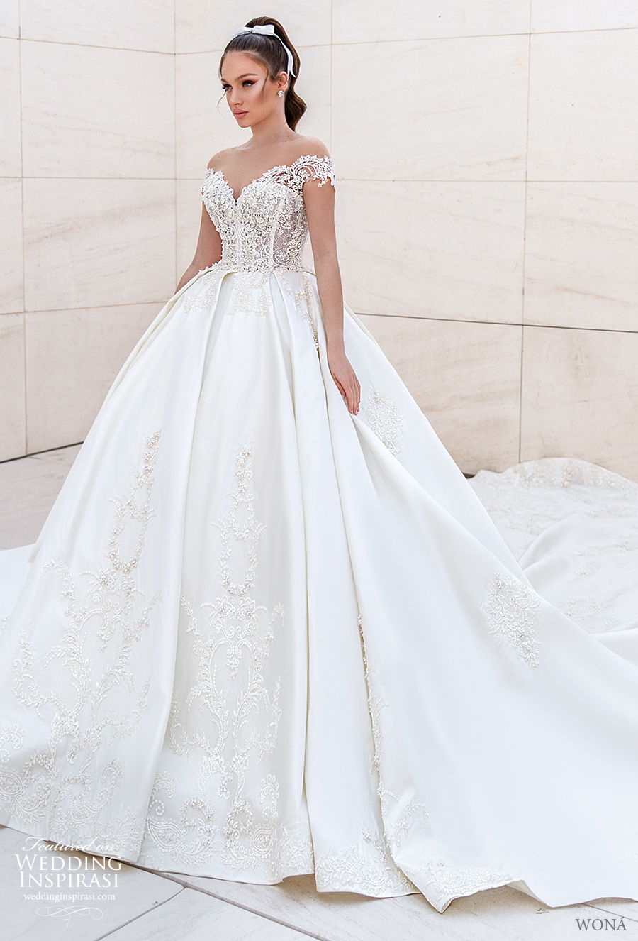wona 2020 diva bridal short sleeves sweetheart neckline heavily embellished bodice princess ball gown wedding dress v back royal train (13) mv wona 2020 diva bridal short sleeves sweetheart neckline heavily embellished bodice princess ball gown wedding dress v back royal train (13) mv