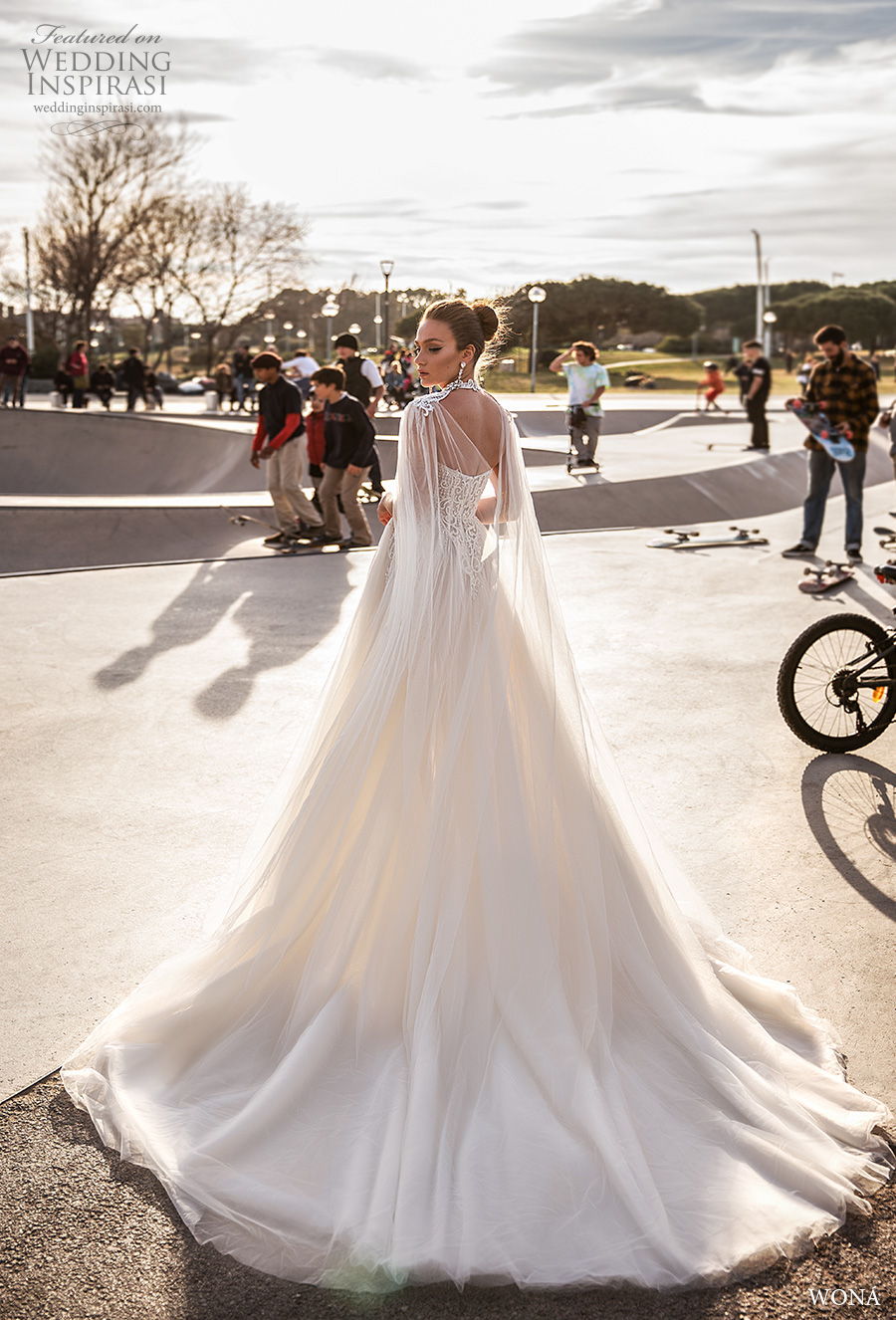 wona 2020 diva bridal strapless sweetheart neckline heavily embellished bodice glamorous soft a line wedding dress mid back chapel train (21) bv wona 2020 diva bridal strapless sweetheart neckline heavily embellished bodice glamorous soft a line wedding dress mid back chapel train (21) bv