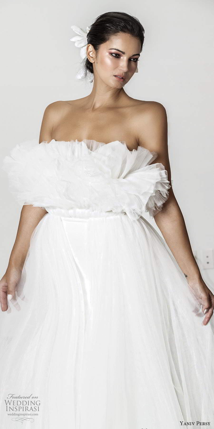 yaniv persy fall 2020 bridal strapless crumbcatcher neckkline ruffle bodice a line ball gown wedding dress (8) mv yaniv persy fall 2020 bridal strapless crumbcatcher neckkline ruffle bodice a line ball gown wedding dress (8) mv