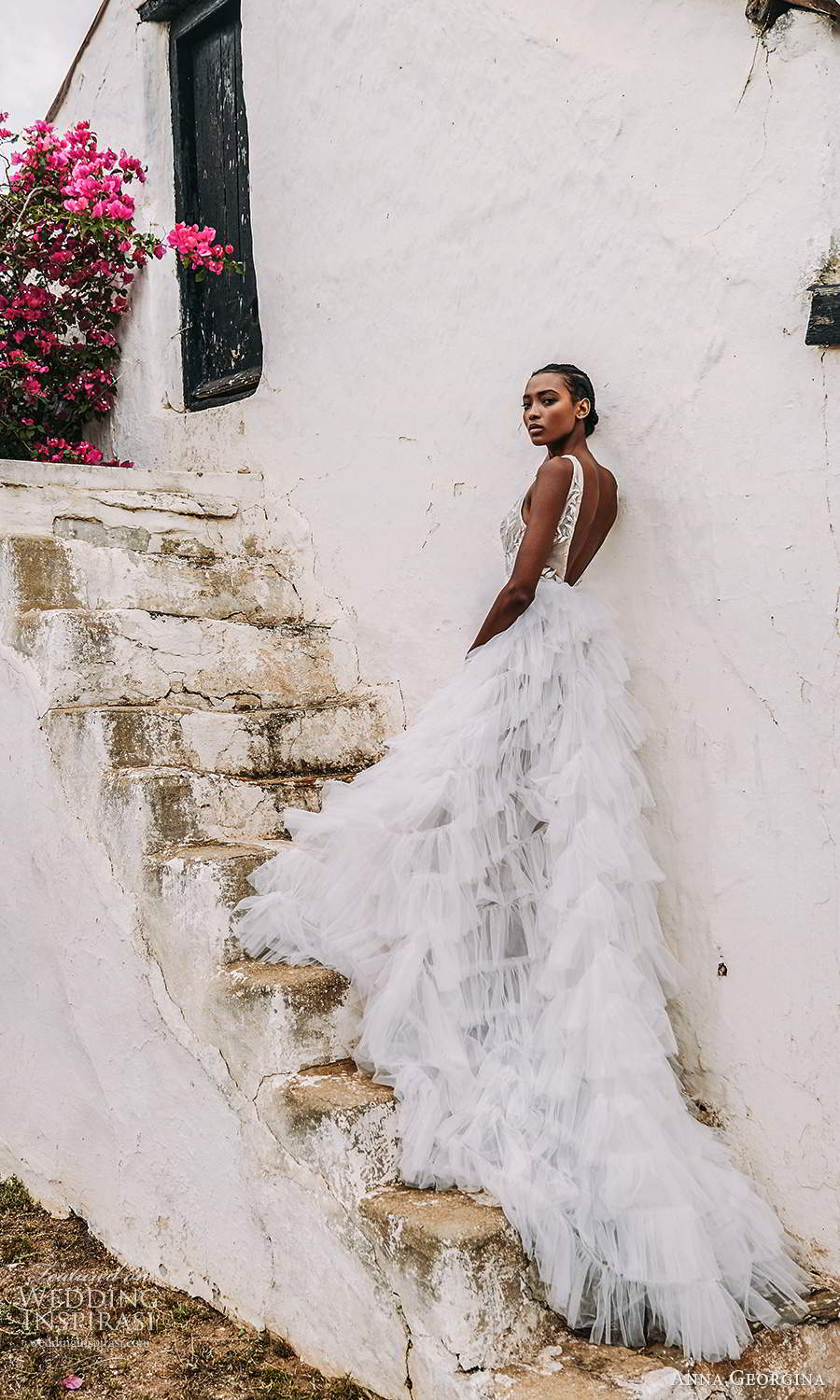 anna georgina 2021 bridal romance sleeveless straps plunging v neckline embellished bodice a line ball gown wedding dress v back ruffle skirt (9) bv anna georgina 2021 bridal romance sleeveless straps plunging v neckline embellished bodice a line ball gown wedding dress v back ruffle skirt (9) bv