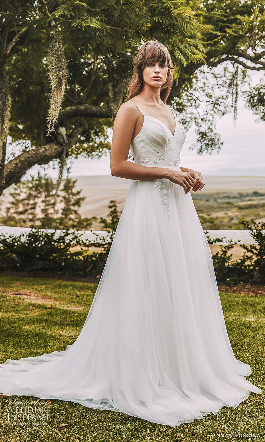 anna georgina 2021 bridal romance sleeveless straps v neckline ruched bodice a line ball gown wedding dress chapel train (12) mv anna georgina 2021 bridal romance sleeveless straps v neckline ruched bodice a line ball gown wedding dress chapel train (12) mv