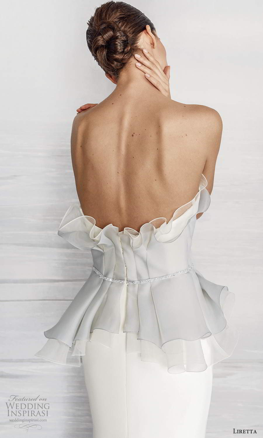 liretta 2021 bridal strapless semi sweetheart embellished layered bodice clean minimalist sheath wedding dress chapel train (6) zbv liretta 2021 bridal strapless semi sweetheart embellished layered bodice clean minimalist sheath wedding dress chapel train (6) zbv