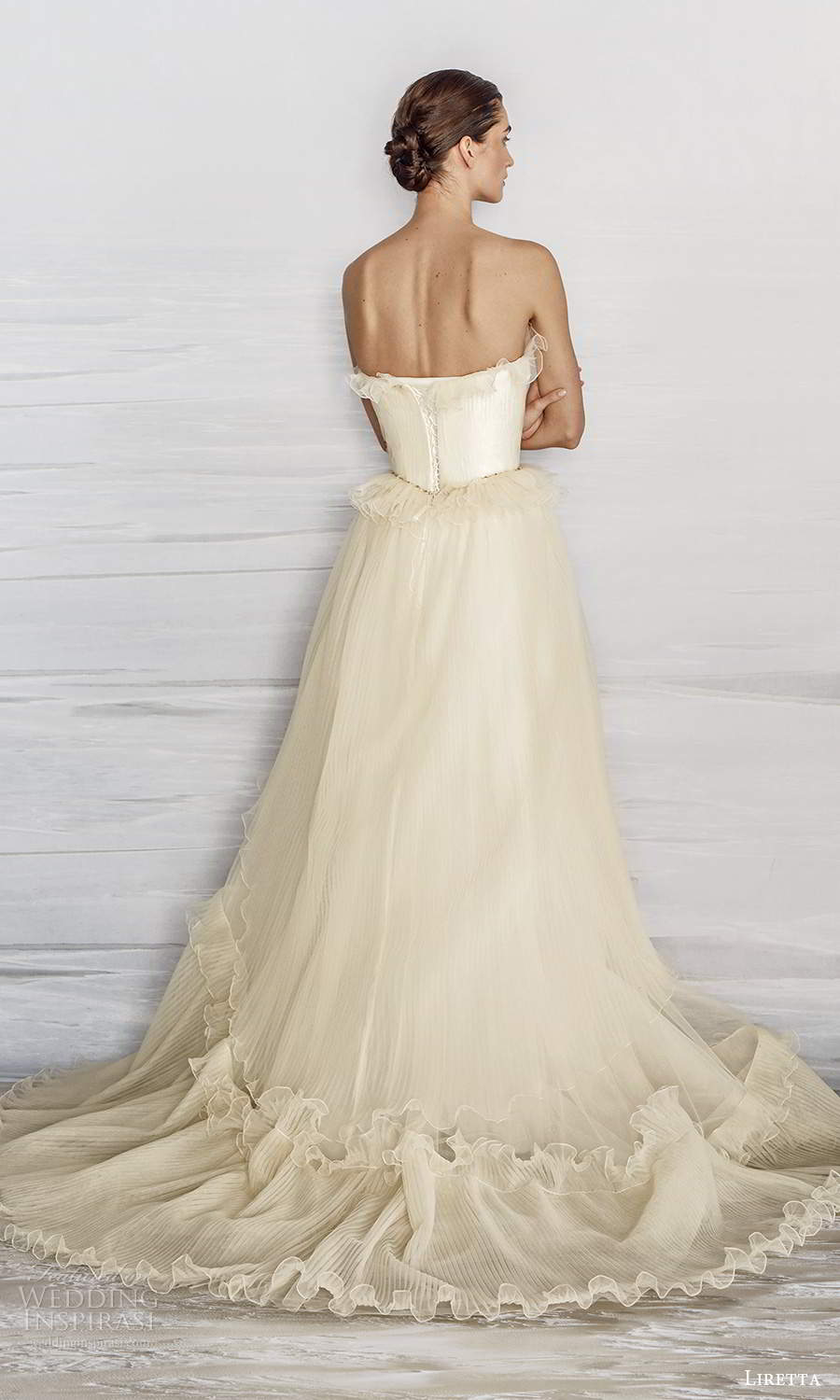 liretta 2021 bridal straplress sweetheart neckline ruffle bodice a line ball gown wedding dress chapel train (10) bv