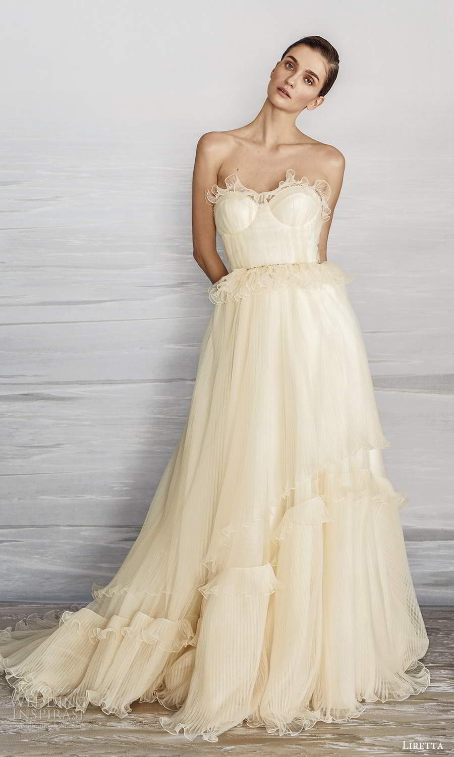 liretta 2021 bridal straplress sweetheart neckline ruffle bodice a line ball gown wedding dress chapel train (10) mv liretta 2021 bridal straplress sweetheart neckline ruffle bodice a line ball gown wedding dress chapel train (10) mv