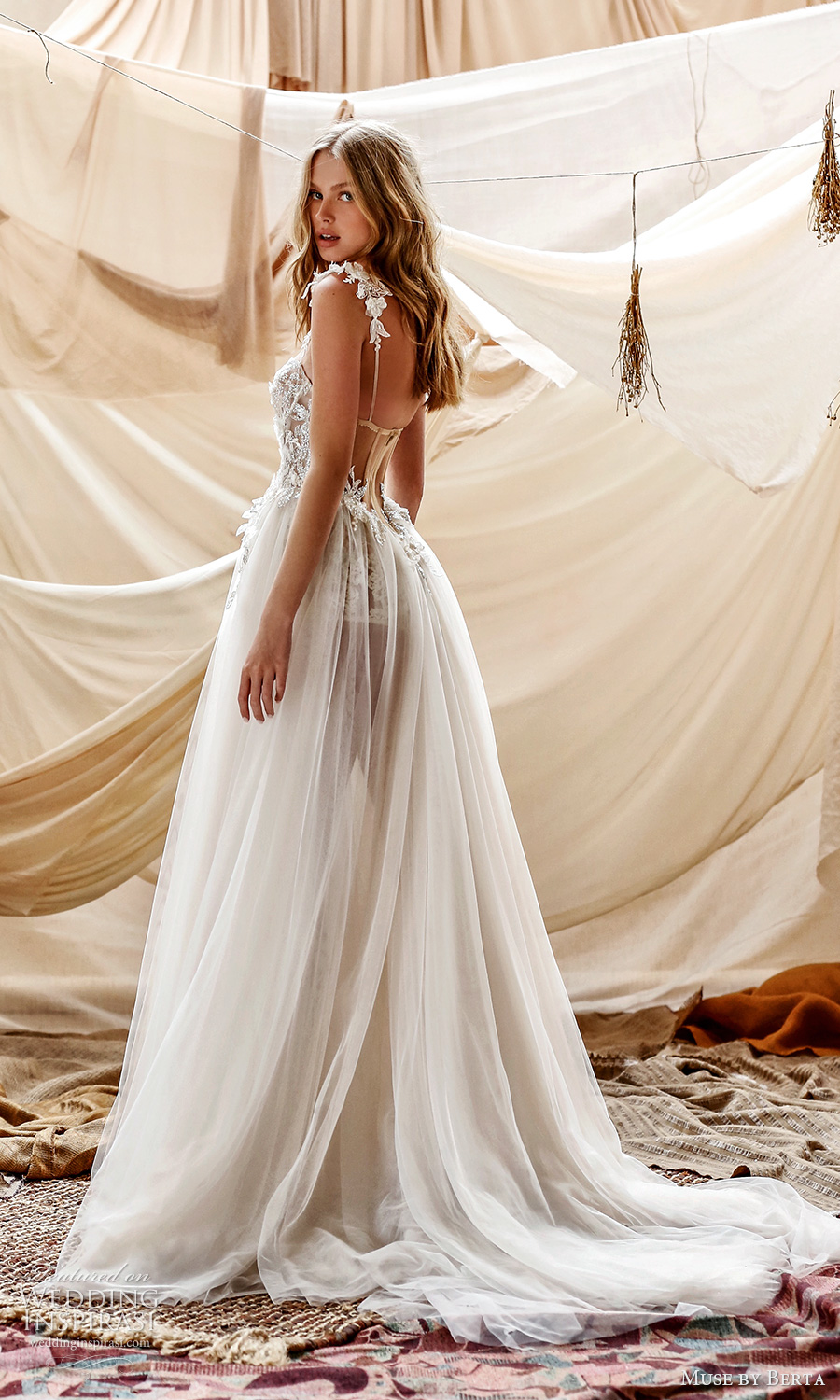 muse by berta spring 2021 bridal sleeveless lace straps sweetheart neckline embllished sheer bodice a line ball gown wedding dress chapel train (7) bv muse by berta spring 2021 bridal sleeveless lace straps sweetheart neckline embllished sheer bodice a line ball gown wedding dress chapel train (7) bv