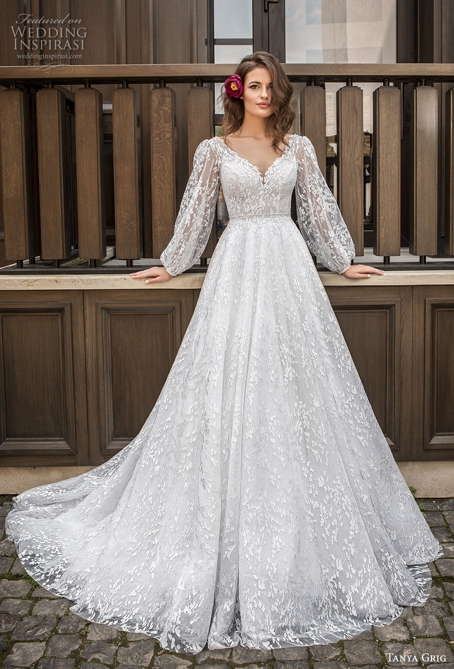 tanya grig 2021 bridal long bishop sleeves v neck full embellishment romantic a line wedding dress v back chapel train (15) mv tanya grig 2021 bridal long bishop sleeves v neck full embellishment romantic a line wedding dress v back chapel train (15) mv
