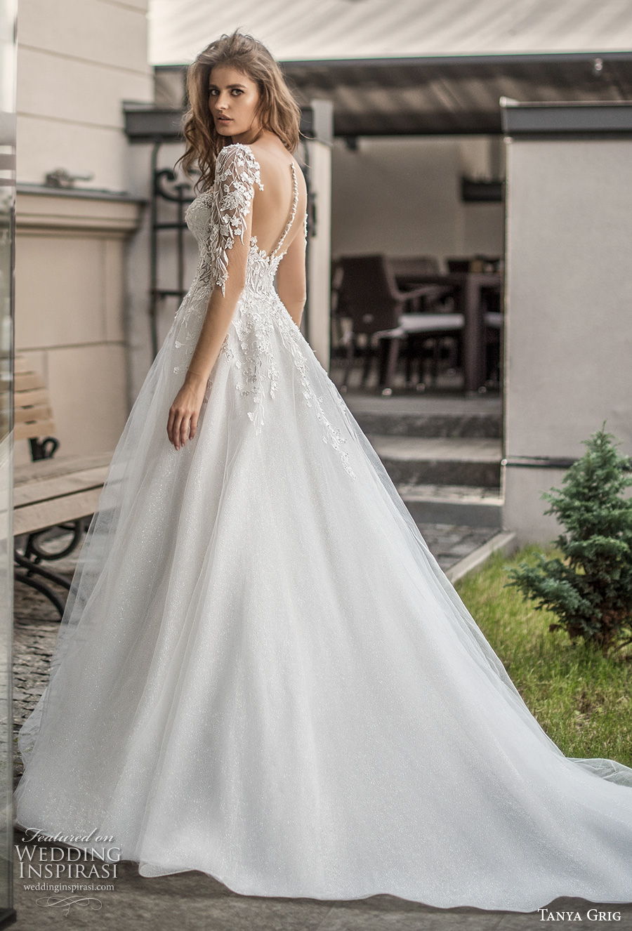tanya grig 2021 bridal long sleeves sweetheart neckline heavily embellished bodice romantic a line wedding dress sheer button back chapel train (4) bv tanya grig 2021 bridal long sleeves sweetheart neckline heavily embellished bodice romantic a line wedding dress sheer button back chapel train (4) bv