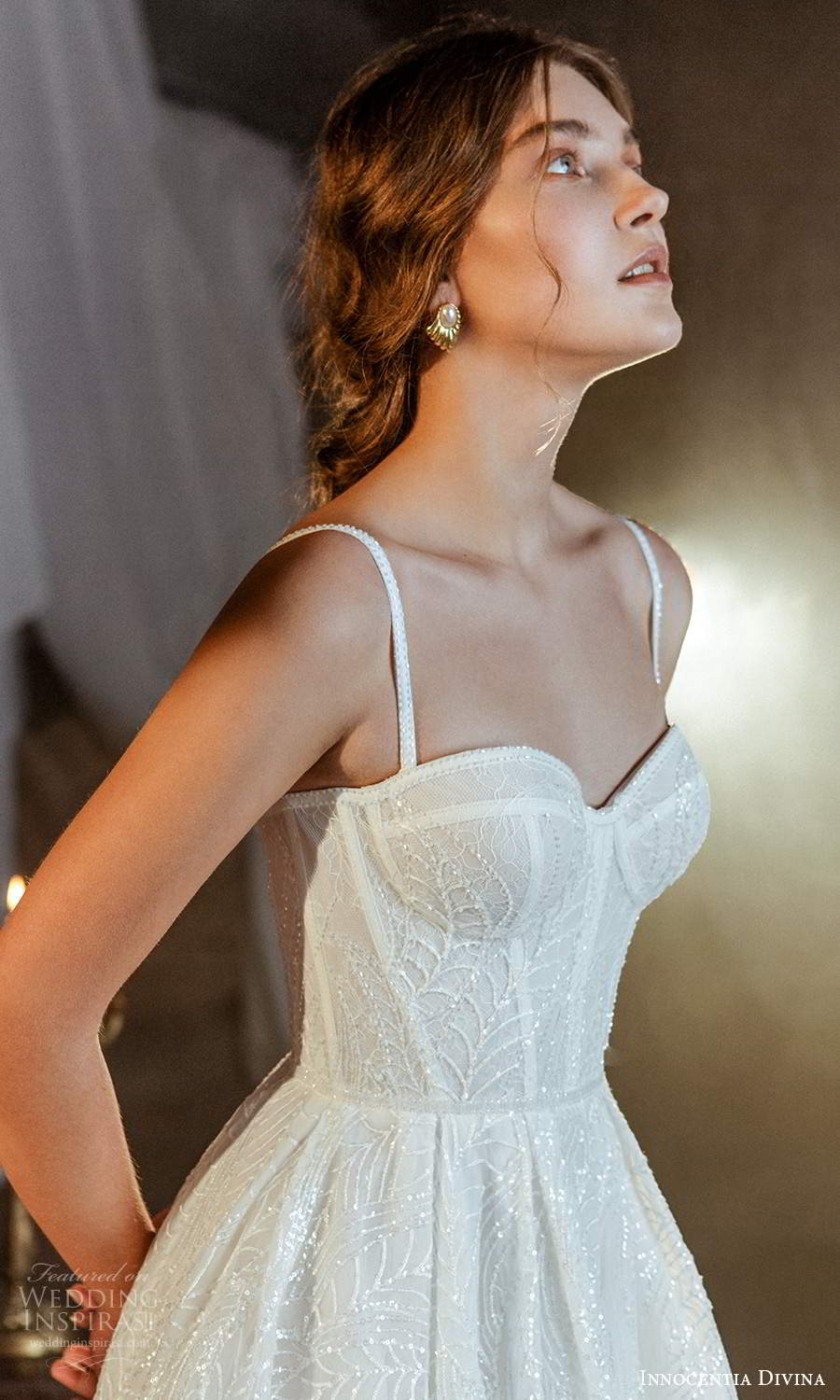 innocentia divina 2021 bridal sleeveless beaded straps sweetheart neckline corset embellished a line ball gown wedding dress chapel train (8) zv