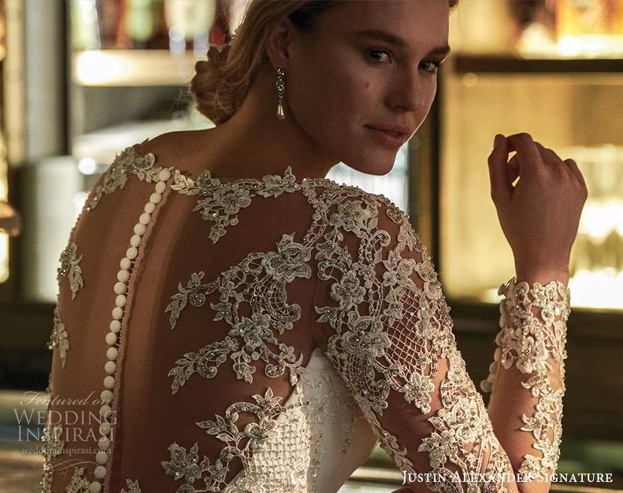 justin alexander spring 2021 bridal illusion long sleeve bateau neckline clean modern fit flare wedding dress chapel train illusion back (11) zbv justin alexander spring 2021 bridal illusion long sleeve bateau neckline clean modern fit flare wedding dress chapel train illusion back (11) zbv