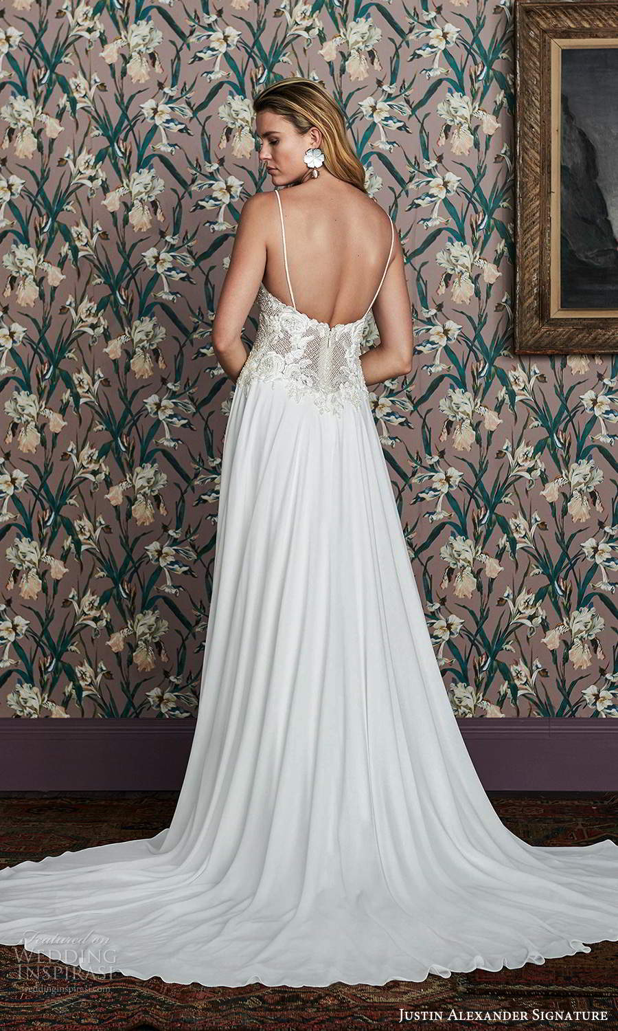 justin alexander spring 2021 bridal sleeveless thin straps sweetheart neckline embellishedbodice clean skirt a line wedding dress (13) bv