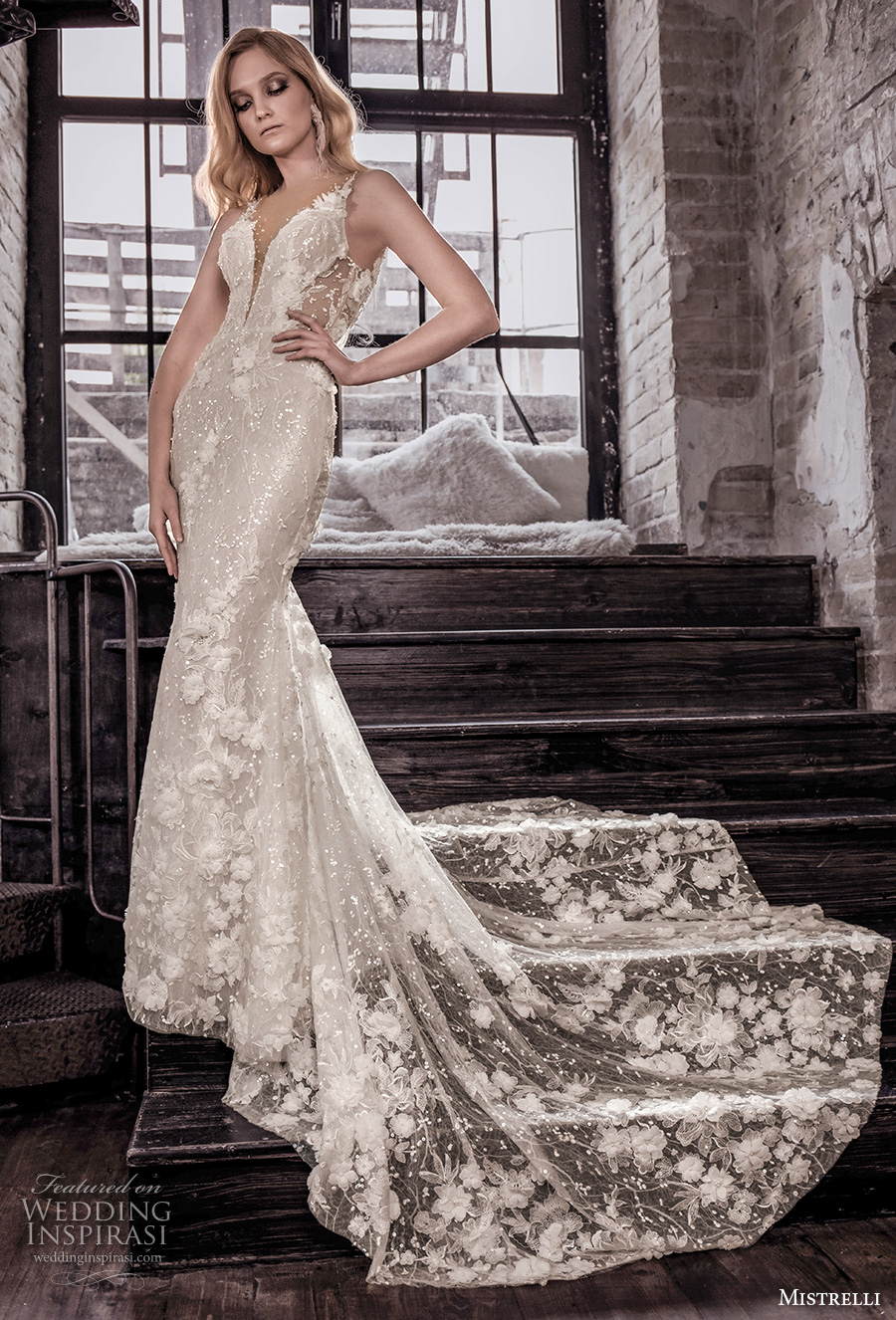 mistrelli 2021 royal drama bridal sleeveless thin strap deep plunging v neck full embellishment glamorous elegant sheath wedding dress backless low back medium train (4) mv mistrelli 2021 royal drama bridal sleeveless thin strap deep plunging v neck full embellishment glamorous elegant sheath wedding dress backless low back medium train (4) mv
