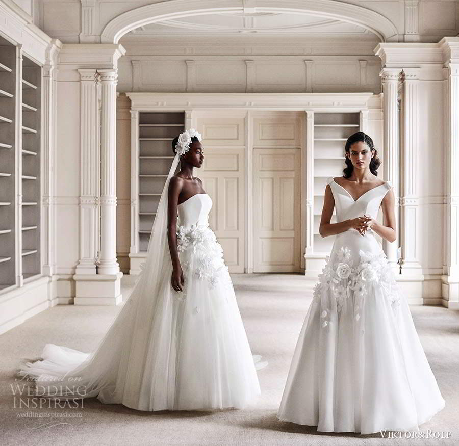 viktor rolf spring 2021 bridal strapless straight across neckline embellished waist ball gown wedding dress chapel train (10) sv viktor rolf spring 2021 bridal strapless straight across neckline embellished waist ball gown wedding dress chapel train (10) sv