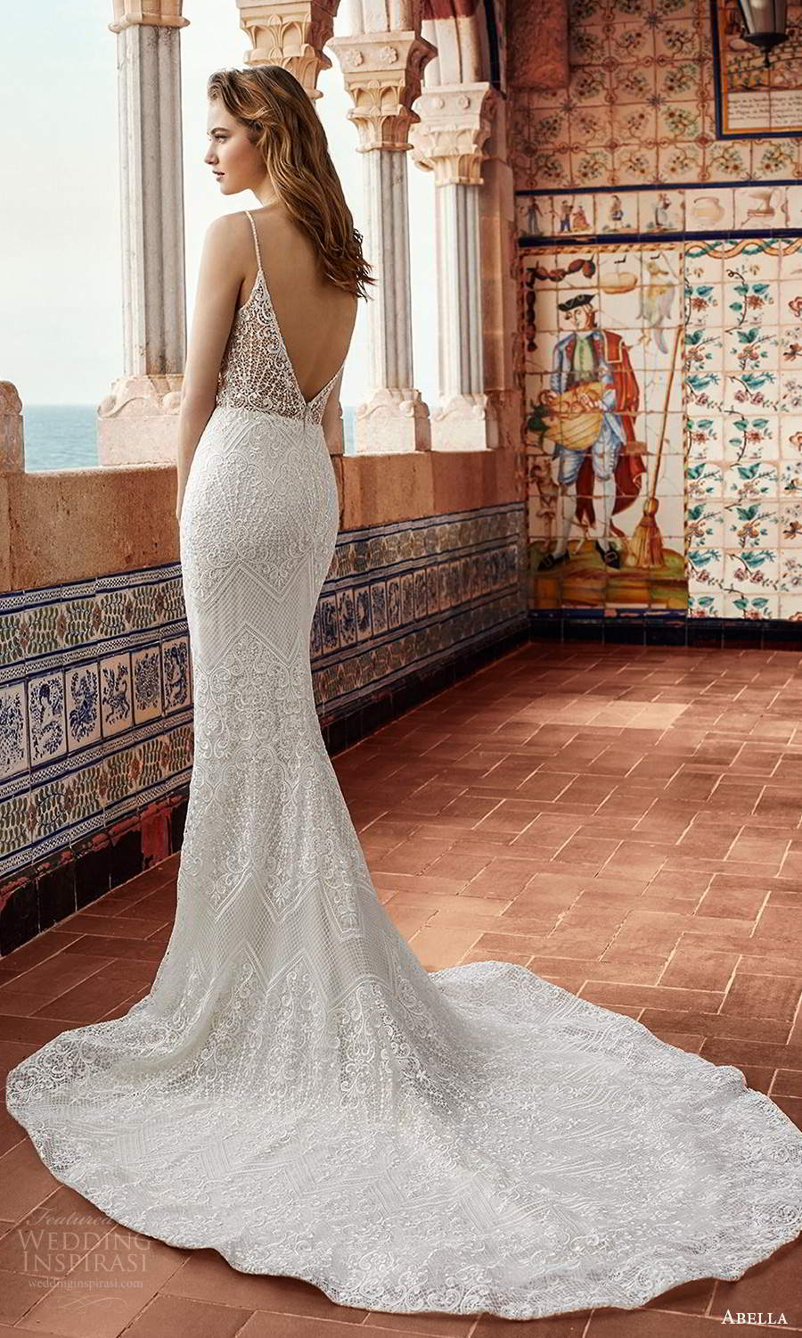 abella allure bridals 2020 bridal sleeveless thin beaded straps plunging v neckline fully embellished sheath wedding dress (1) bv