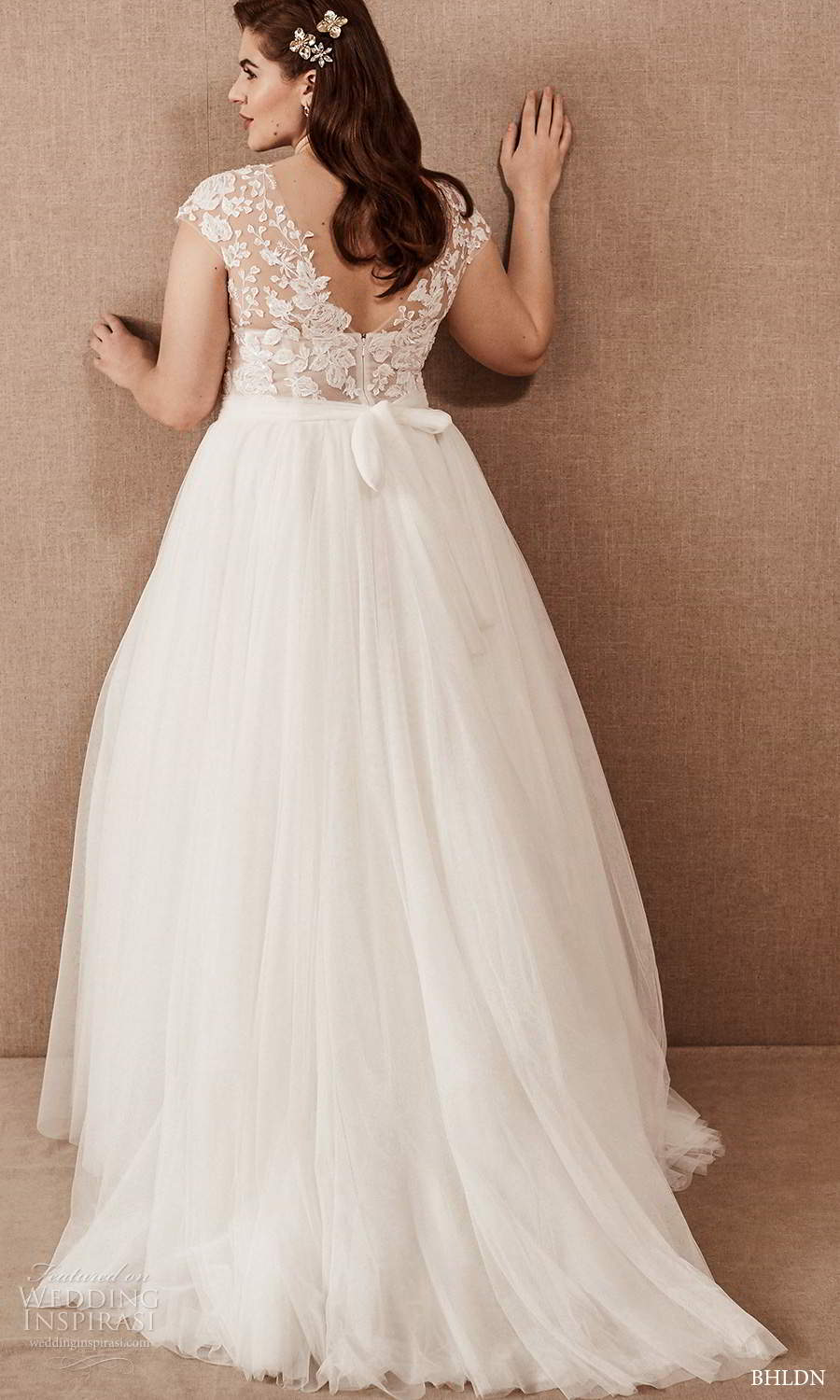 bhldn 2020 bridal plus size cap sleeves v neckline embellished bodice a line ball gown wedding dress chapel train (17) bv bhldn 2020 bridal plus size cap sleeves v neckline embellished bodice a line ball gown wedding dress chapel train (17) bv
