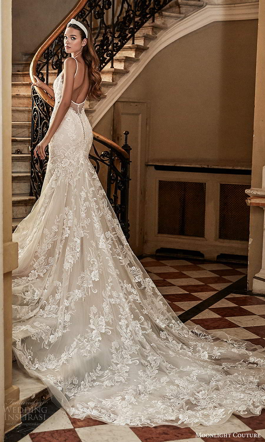 moonlight couture spring 2021 bridal sleeveless beaded straps sweetheart neckline fully embellished mermaid wedding dress chapel train (3) bv 