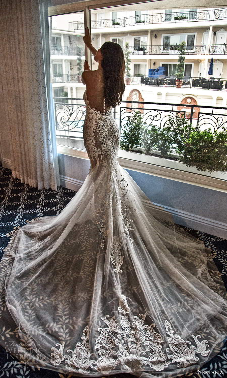 nektaria 2020 bridal strapless sweetheart neckline fully embellished lace fit flare mermaid wedding dress chapel train (2) zv nektaria 2020 bridal strapless sweetheart neckline fully embellished lace fit flare mermaid wedding dress chapel train (2) zv