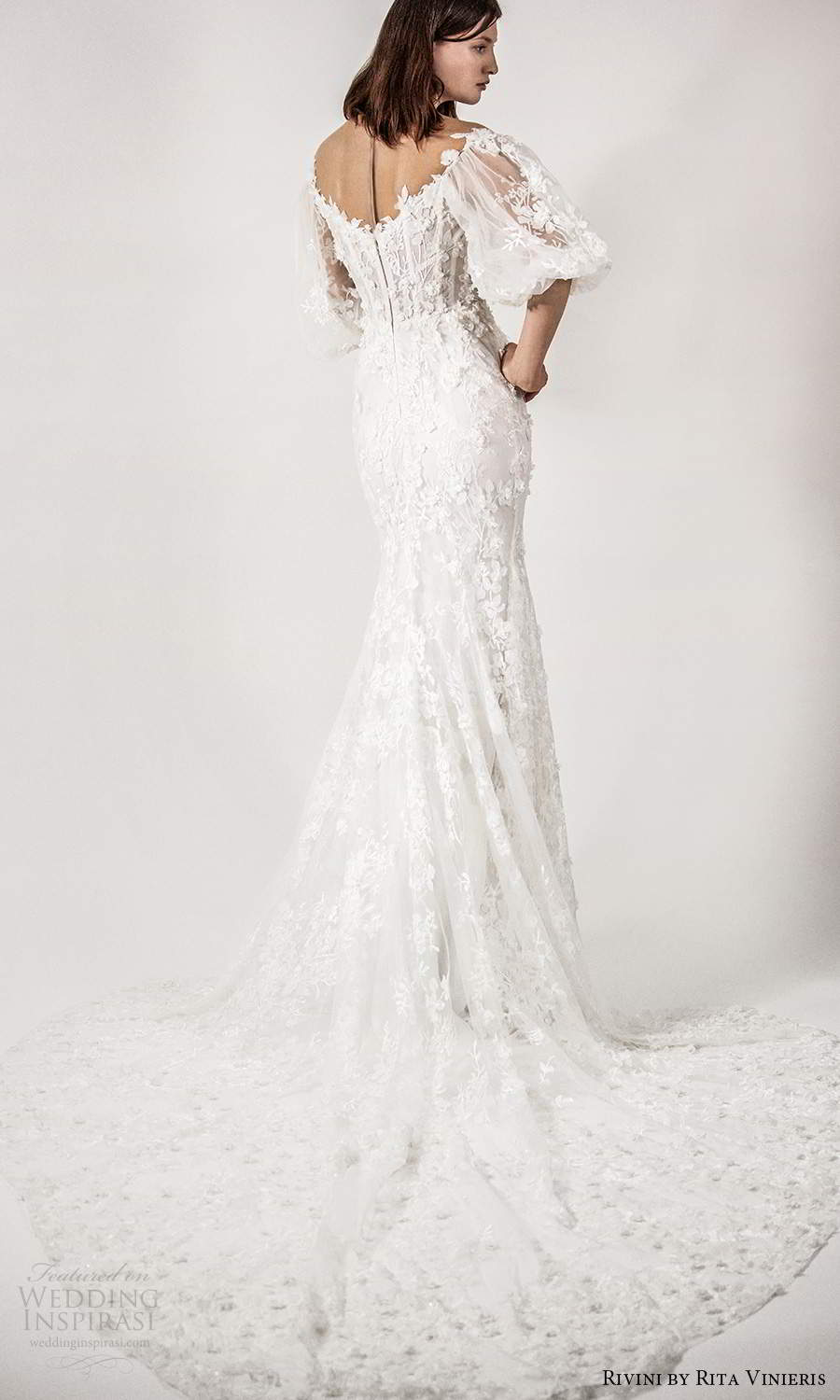 rivini rita vinieris spring 2021 bridal elbow length bishop sleeves sheer off shoulder sweetheart neckline fully embellished fit flare a line wedding dress (2) bv rivini rita vinieris spring 2021 bridal elbow length bishop sleeves sheer off shoulder sweetheart neckline fully embellished fit flare a line wedding dress (2) bv