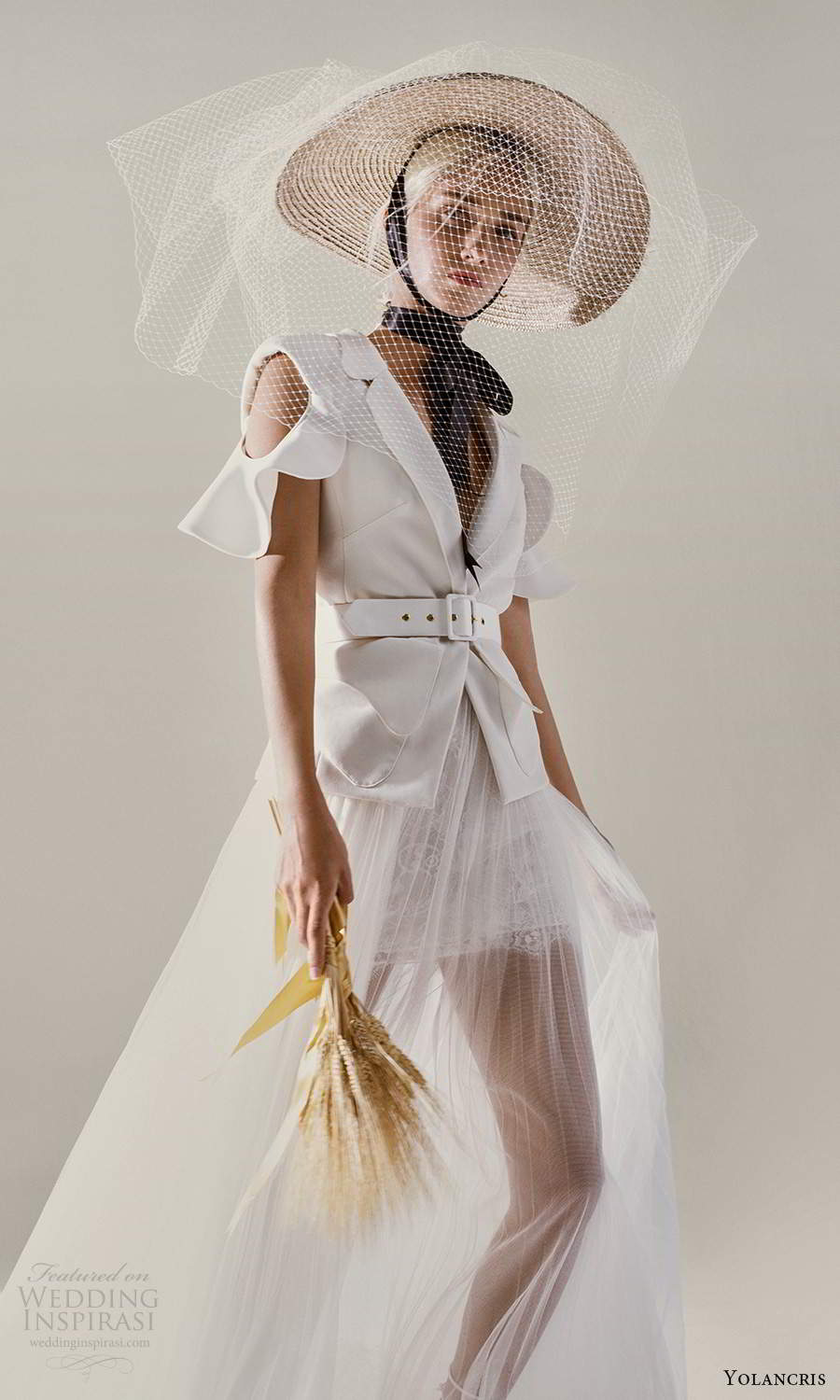 yolancris 2021 bridal cold shoulder collar v neckline jacket sheer a line skirt two piece wedding dress (24) zv yolancris 2021 bridal cold shoulder collar v neckline jacket sheer a line skirt two piece wedding dress (24) zv