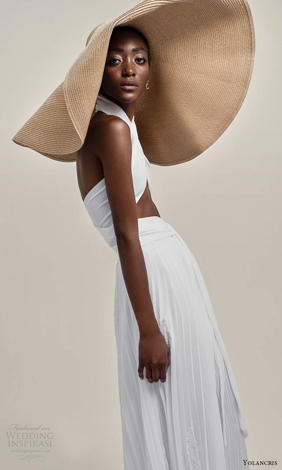 yolancris 2021 bridal sleeveless halter neckline crossover cutout bodice a line wedding dress (22) mv yolancris 2021 bridal sleeveless halter neckline crossover cutout bodice a line wedding dress (22) mv