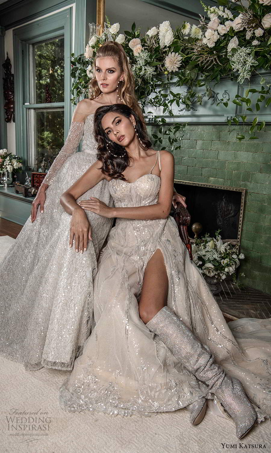 yumi katsura fall 2021 bridal sleeveless beaded straps semi sweetheart neckline fully embellished a line wedding dress slit skirt (13) fv yumi katsura fall 2021 bridal sleeveless beaded straps semi sweetheart neckline fully embellished a line wedding dress slit skirt (13) fv
