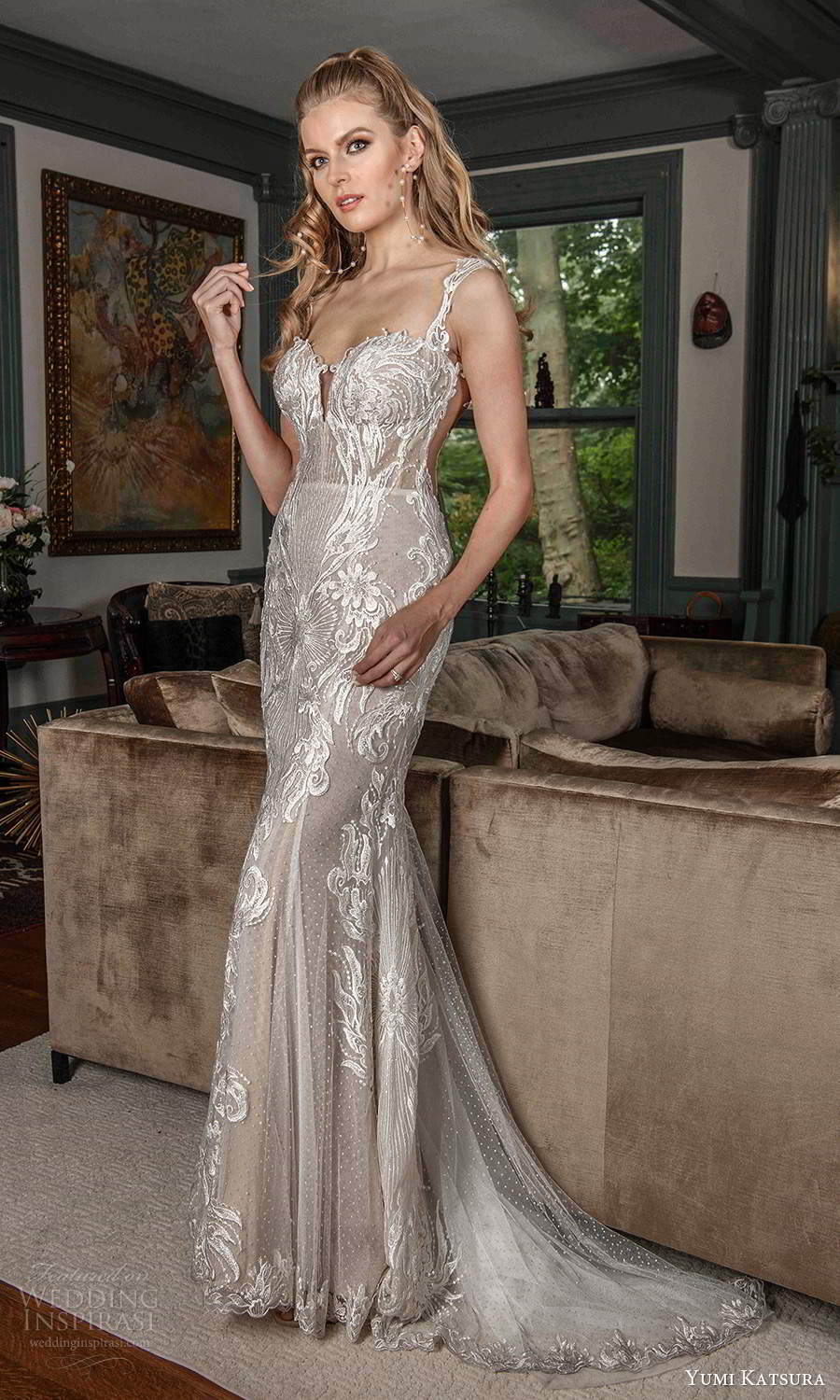 yumi katsura fall 2021 bridal sleeveless straps sweethaert neckline fully embellished mermaid sheath wedding dress chapel train (5) mv yumi katsura fall 2021 bridal sleeveless straps sweethaert neckline fully embellished mermaid sheath wedding dress chapel train (5) mv