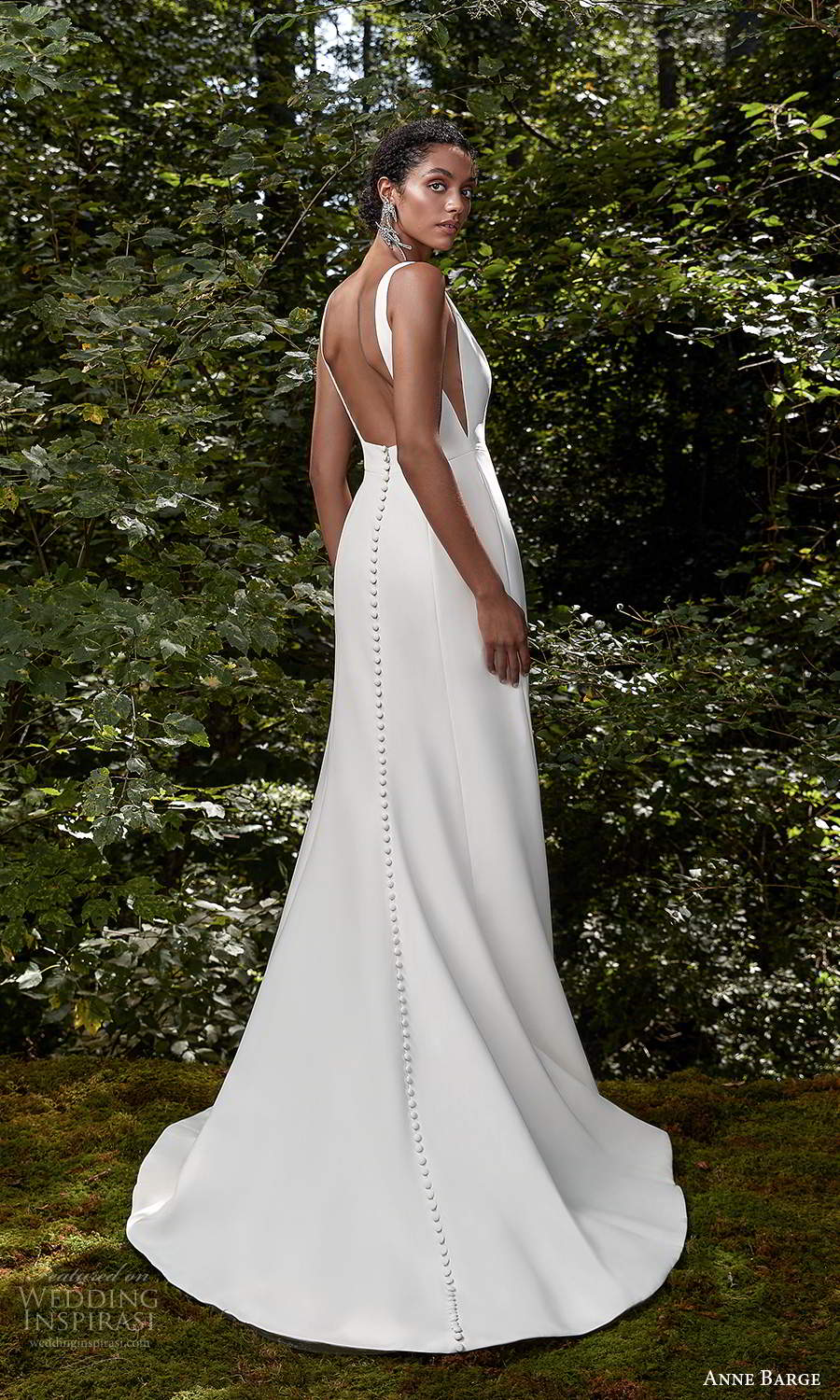 anne barge 2021 bridal sleeveless v neckline side cutout clean minimalist modified a line trumpet wedding dress sweep train (11) sv