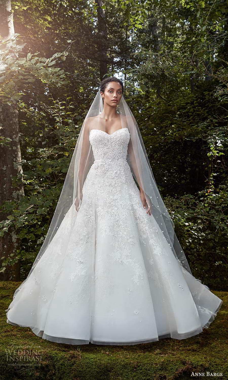 anne barge 2021 bridal strapless sweetheart neckline fully embellished lace a line ball gown wedding dress chapel train (7) mv