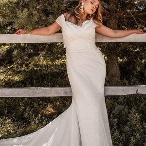 ariamo 2021 plus bridal off shoulder strap crossover sweetheart neckline clean sheath wedding dress chapel train (12) mv