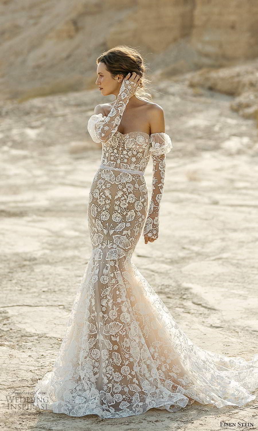 eisen stein fall 2021 bridal detached long puff sleeves strapless sweetheart neckline fully embellished mermaid wedding dress chapel train (4) mv eisen stein fall 2021 bridal detached long puff sleeves strapless sweetheart neckline fully embellished mermaid wedding dress chapel train (4) mv