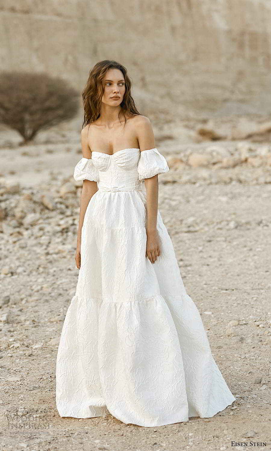 eisen stein fall 2021 bridal detached short puff sleeves semi sweetheart neckline textured a line ball gown wedding dress (7) mv eisen stein fall 2021 bridal detached short puff sleeves semi sweetheart neckline textured a line ball gown wedding dress (7) mv