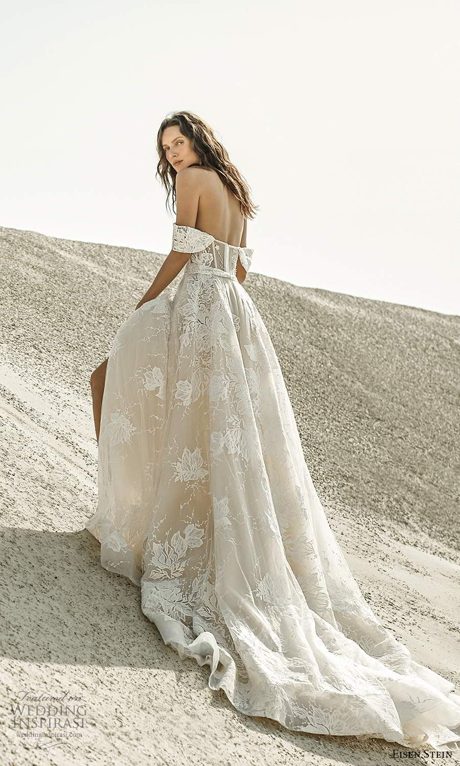 eisen stein fall 2021 bridal off shoulder straps semi sweetheart neckline sheer bodice embellished a line ball gown wedding dress chapel train (6) bv eisen stein fall 2021 bridal off shoulder straps semi sweetheart neckline sheer bodice embellished a line ball gown wedding dress chapel train (6) bv