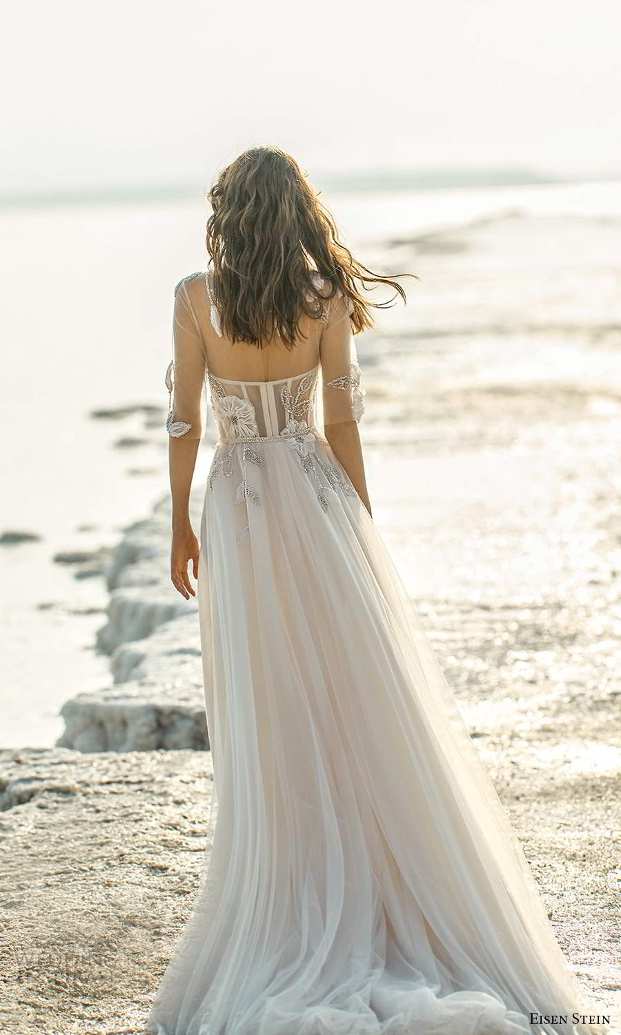 eisen stein fall 2021 bridal sheer half sleeve sweetheart neckline embellished bodice a line wedding dress blush chapel train (13) bv eisen stein fall 2021 bridal sheer half sleeve sweetheart neckline embellished bodice a line wedding dress blush chapel train (13) bv