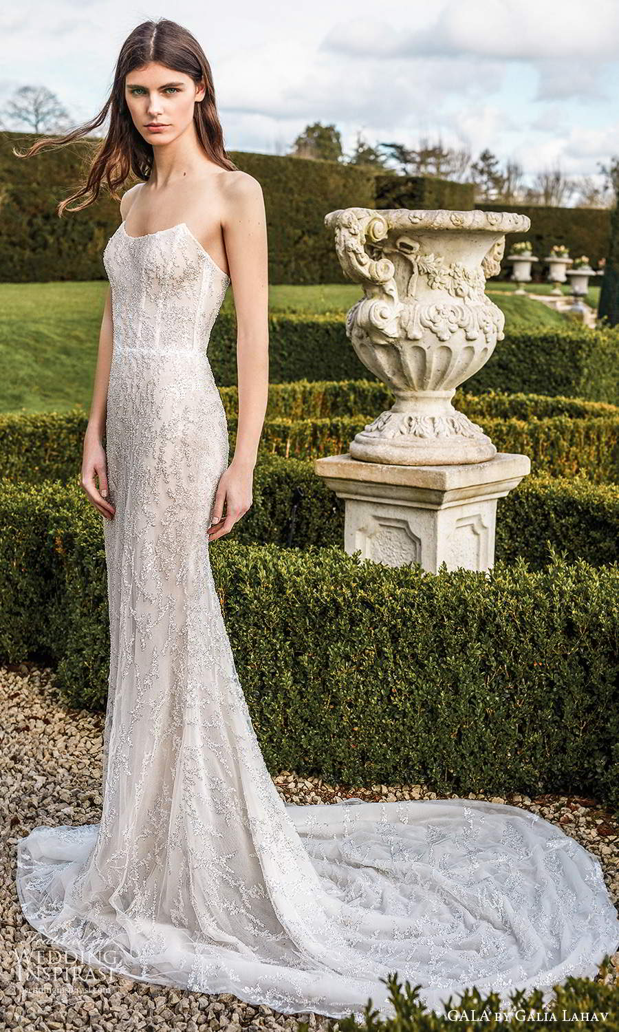 gala galia lahav fall 2021 bridal strapless scoop neckline fully embellished sheath mermaid wedding dress chapel train (3) mv gala galia lahav fall 2021 bridal strapless scoop neckline fully embellished sheath mermaid wedding dress chapel train (3) mv