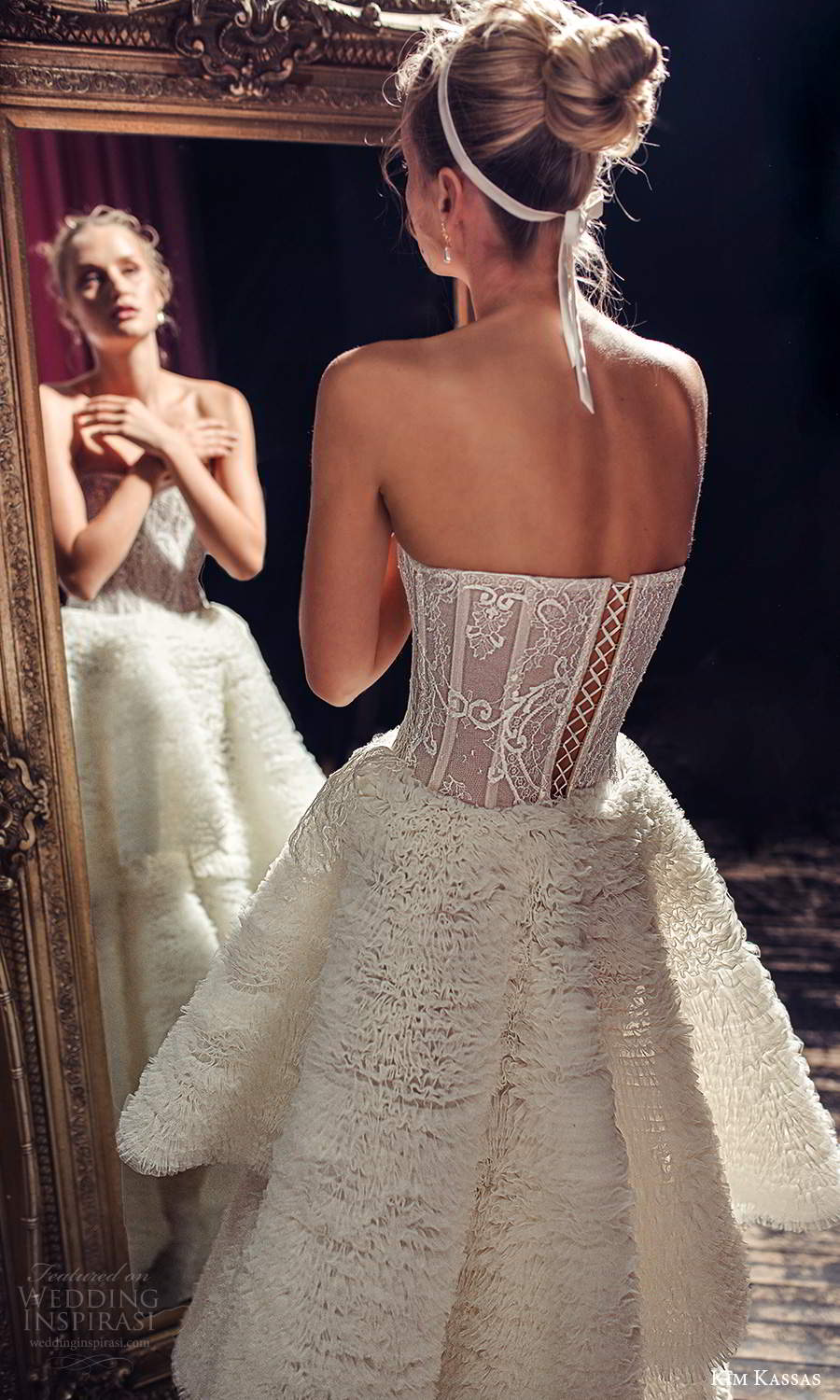 kim kassas fall 2021 bridal strapless semi sweetheart neckline fully embellished a line ball gown wedding dress tiered skirt chapel train (4) zbv kim kassas fall 2021 bridal strapless semi sweetheart neckline fully embellished a line ball gown wedding dress tiered skirt chapel train (4) zbv