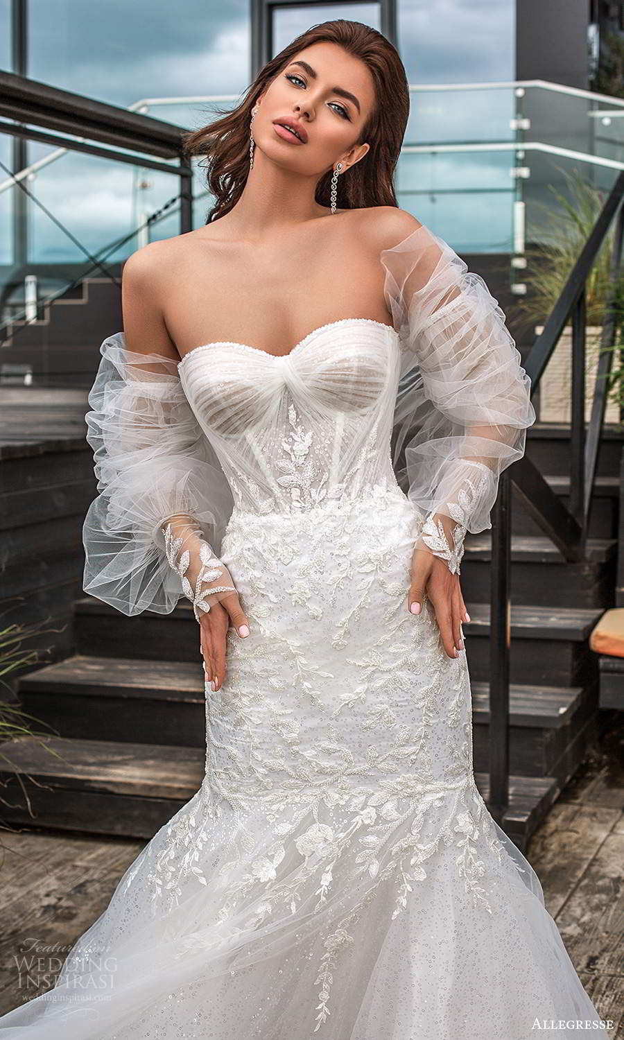allegresse 2021 bridal detached bishop sleeves strapless sweetheart neckline fully embellished fit flare wedding dress chapel train (4) zv allegresse 2021 bridal detached bishop sleeves strapless sweetheart neckline fully embellished fit flare wedding dress chapel train (4) zv