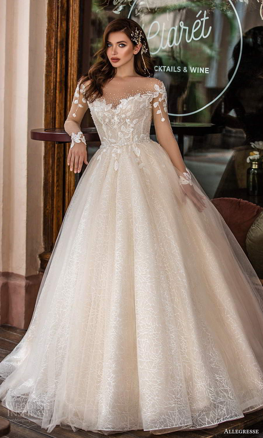 206.89] Big Ballroom Simple Satin Wedding Gown With Off Shoulder Lace  Sleeves #EZ39352 - GemGrace.com | Satin bridal gowns, Ball gowns wedding,  Ball gowns